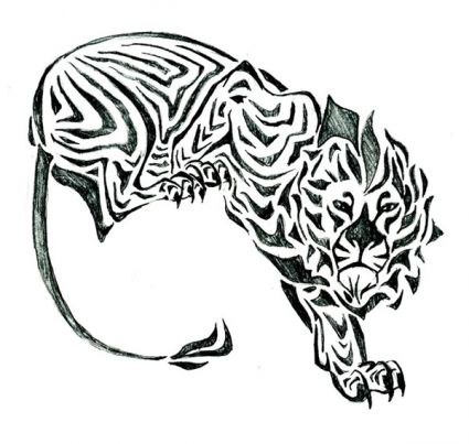 Tribal Lion Tattoos Pics